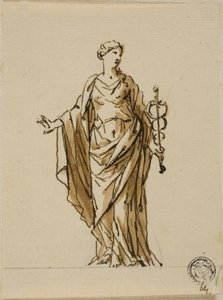 Álló allegorikus alak Caduceusszal (béke?) alkotó: John Michael Rysbrack
