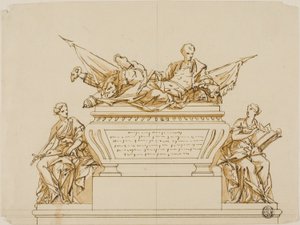 Marlborough első hercegének emlékművének kivitelezetlen terve alkotó: John Michael Rysbrack