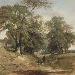 Tájkép lovassal, 1850 körül (olaj, vászon)