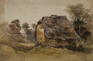 Egy régi pajta Tunbridge Wellsben (akvarell papíron)
