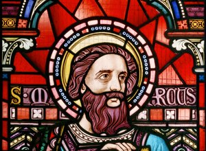 Crick, East Window részlet, Lavers & Barraud, John Millner Allen (1827-1902), St Mark, 1863