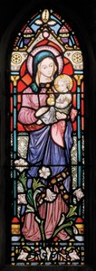 Dover, St Mary In Castro, Lavers és Barraud, John Millner Allen (1827-1902), Madonna és gyermek, 1861, Gilbert Scottból adaptálva