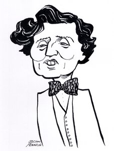 Alban Berg, karikatúra - osztrák zeneszerző, 1885. február 9. - 1935. december 24.