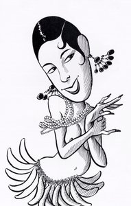 Josephine Baker, karikatúra alkotó: John Minnion