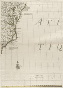 Az amerikai brit és francia uradalmak térképe, 1756 (metszet körvonalszínnel papíron)
