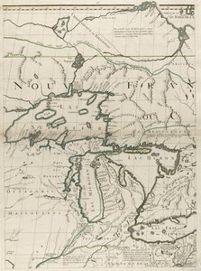 Az amerikai brit és francia uradalmak térképe, 1756 (metszet körvonalszínnel papíron)