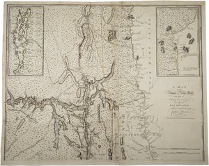 New York tartomány térképe Pennsylvania és New England egy részével, Montrésor kapitány, mérnök tényleges felméréséből, 1775, 1775. június 10.