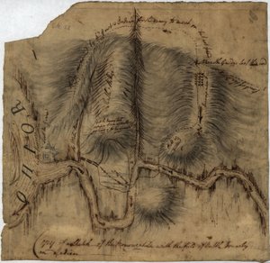 A Monongahela vázlatának másolata, a csatatérrel, LOC gm71002314