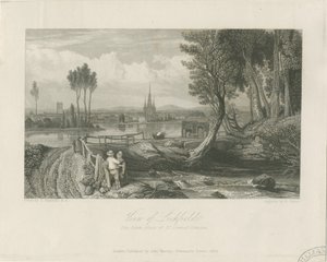 Lichfield – Keleti nézet: acélmetszet, nd [c 1835] (nyomtatás)