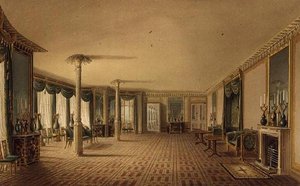 A déli szalon vagy bankettterem galéria a királyi pavilonból, Brightonból, John Nash