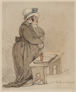 Exeteri katedrálisban, 1809 (toll, tinta, ecset és WC papíron) alkotó: John Nixon