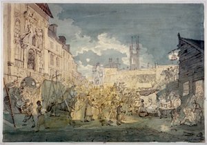 Bartholomew Fair, West Smithfield, City of London, 1813. alkotó: John Nixon