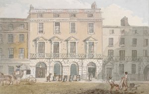 Freemasons Hall and Tavern, Great Queen Street, 1800 körül (wc papíron) alkotó: John Nixon
