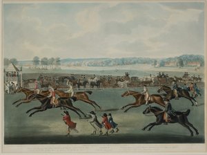 Ascot – Oatlands nyereményjáték, metszett J.W. Edy (fl. 1780-1820), megjelent 1792-ben (akvatinta) alkotó: John Nott (after) Sartorius