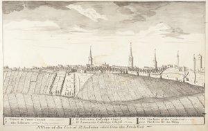 St Andrews Delineated – St Andrews városának képe délkeletről (toll és mosás papíron)
