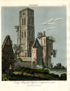 Osney apátság Oxford közelében, ahogy 1650-ben kinézett alkotó: John Pass