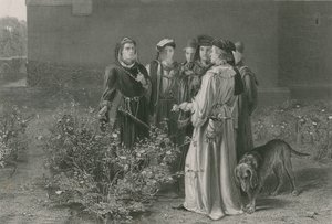 A jelenet a templomkertben, VI. Henrik király, első rész alkotó: John Pettie