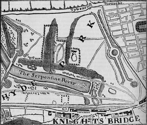 A Hyde Park térképe, London, 1748 1878
