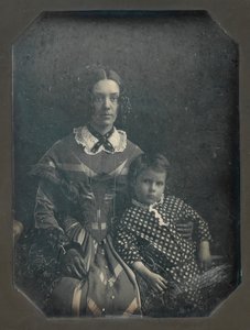 Elizabeth Bakewell James és fia, Frank B. James, kb. 1846. alkotó: John Plumbe Jr..