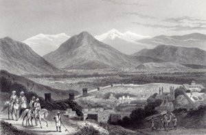 Cabul a Bala Hissarból, J. Stephenson metszete, 1870 körül