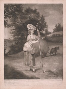 Egy hölgy a szénavarrónál alkotó: John Raphael Smith