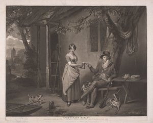 A vadász étkezése alkotó: John Raphael Smith