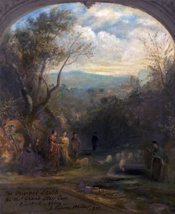 Az eredeti vázlat a nagy lépcsőházhoz a Newstead Abbey-ben, Nottinghamshire, 1832 alkotó: John Rawson Walker