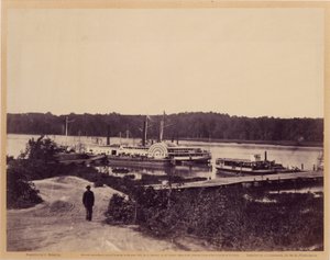 Orvosi ellátóhajó, Appomattox Landing, Virginia, Gardner polgárháborús vázlatkönyvéből