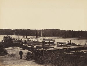 Plauter orvosi ellátási hajó, az Appomattoxon, 1865. január (albuminnyomat szőtt papírra rögzítve)