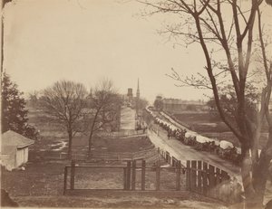 Katonai kocsisor a virginiai Petersburgban, 1865. április (fotó)