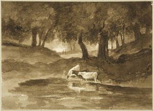Felnézett Nightingale Valley, 1825 körül (ceruza és akvarell papíron)