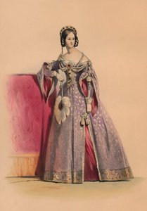 Vendég volt Victorias Bal Costume királynő jelmezében, 1842. május 12-én, 1843.