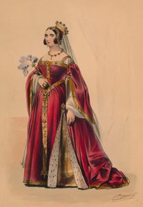 Vendég Victorias Bal Costume királynő jelmezében, 1842. május 12., 1843.