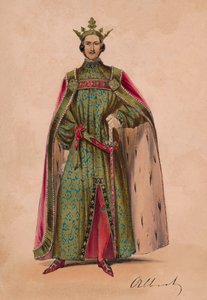 Albert herceg jelmezben, mint Plantagenet III. Edward király a Bal Cosumé-ban, 1842. május 12., 1843.