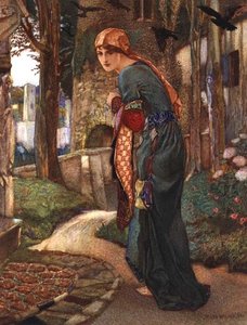 Izabella, Boccaccio Dekameronjából alkotó: John Riley Wilmer