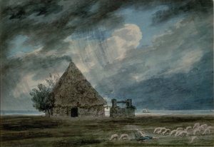 Pásztorkunyhó Nápoly és Portici között alkotó: John Robert Cozens