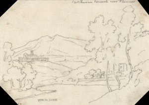 Karthauzi kolostor Firenze közelében alkotó: John Robert Cozens