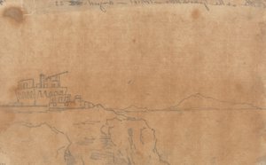Kastély a Granatello-ban, Portici, augusztus 23 alkotó: John Robert Cozens