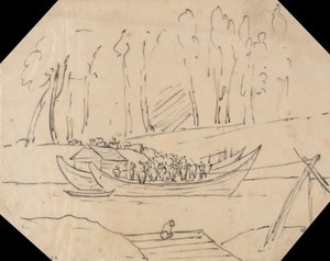 Szarvasmarha egy hajón alkotó: John Robert Cozens
