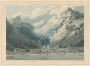 Cetara a Salernói-öbölben alkotó: John Robert Cozens