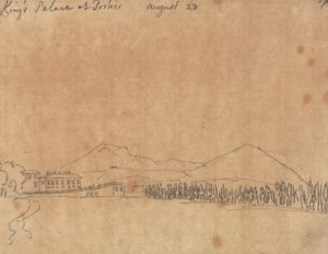 Portici királyi palotája, augusztus 28 alkotó: John Robert Cozens