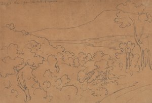 Lago di Vico a Viterbo hegyről alkotó: John Robert Cozens