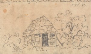 A Pagliaro a mirtusz ültetvényben Sir William Hamilton villájában, Porticiben alkotó: John Robert Cozens