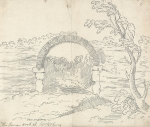 A római ív Canterburyben alkotó: John Robert Cozens