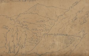 Felső: Tavernelle és Capriano között; Alul: Bolsena-tó (grafit papíron)