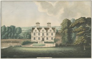 Pendeford Hall: akvarell festészet, nd [XIX. század]