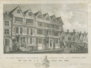 Stafford – Ősi "High House": litográfia és [XIX. század] alkotó: John Robert Fernyhough