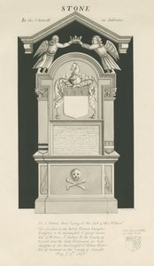 Kő – Thomas Crompton sírja: szépia rajz