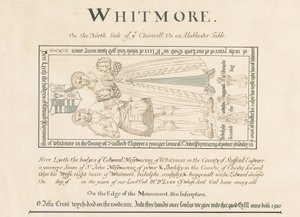 Whitmore Church – Emlékmű Edward Mainwaringnak: toll- és tusrajz, nd [19. század] (rajz) alkotó: John Robert Fernyhough