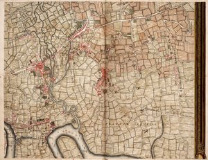 Bow, Stratford, Blackwall és Plaistow térképe alkotó: John Rocque